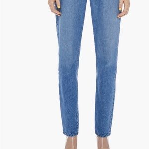 Mother Classic High-Rise Straight Leg Jeans — Blue